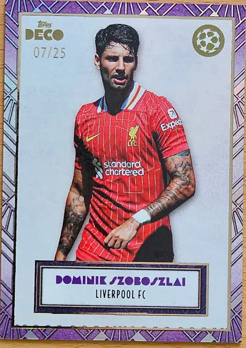 Front of 2024 Topps Deco UEFA Champions League card