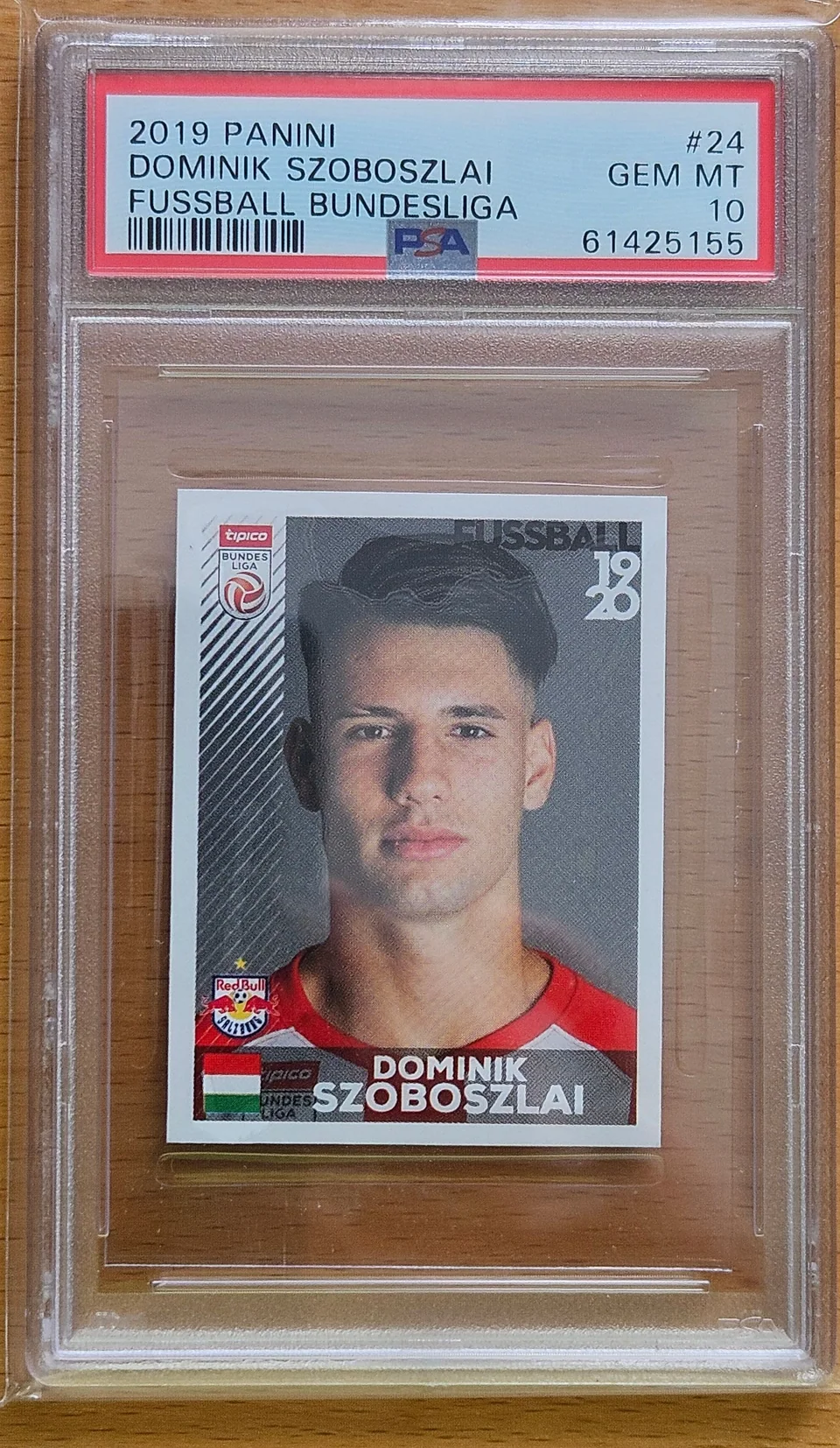 Front of Dominik Szoboszlai's 2019 Panini Fussball Bundesliga Stickers card